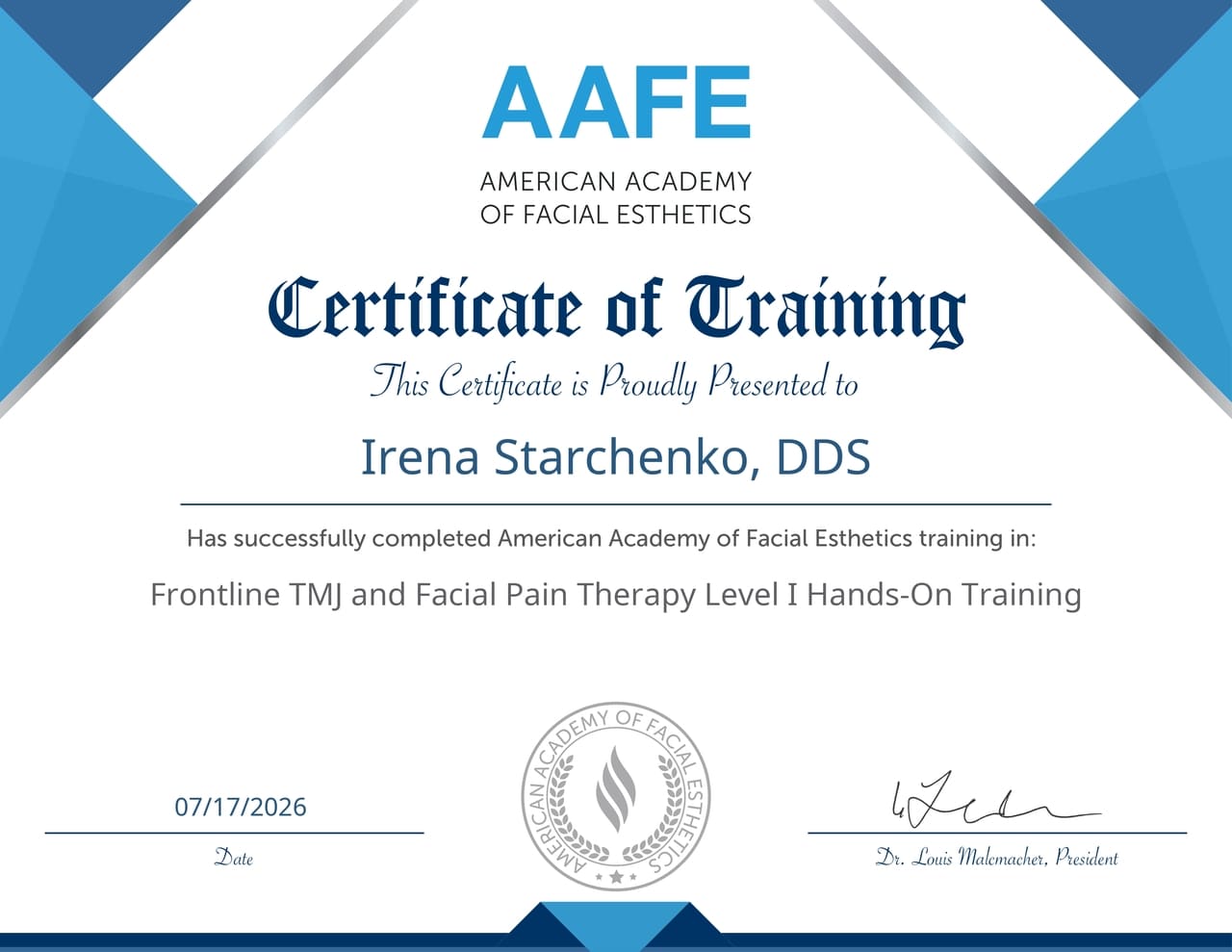 Irena_Starchenko_AAFE_Scottsdale_Training_Center_07_16_2026_07_17_page-0001 Irena_Starchenko_AAFE_Scottsdale